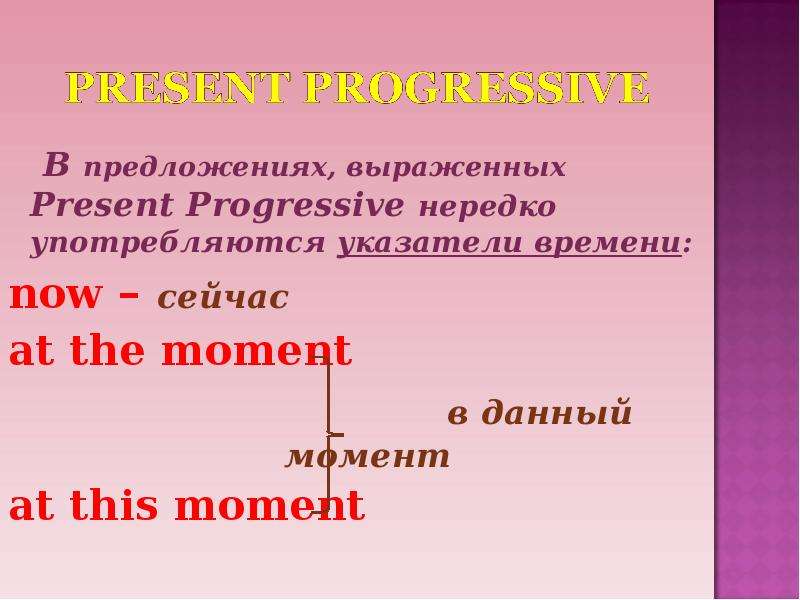 Present progressive презентация