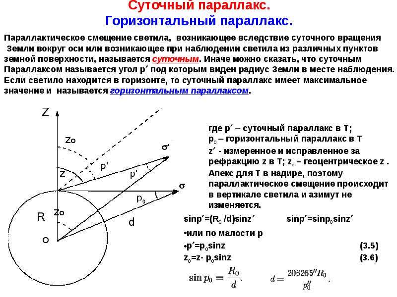 Горизонтальный параллакс земли. Метод горизонтального параллакса таблица. Графическая интерпретация метода горизонтального параллакса. Суточный и годичный параллакс. Формула годичного и горизонтального параллакса.