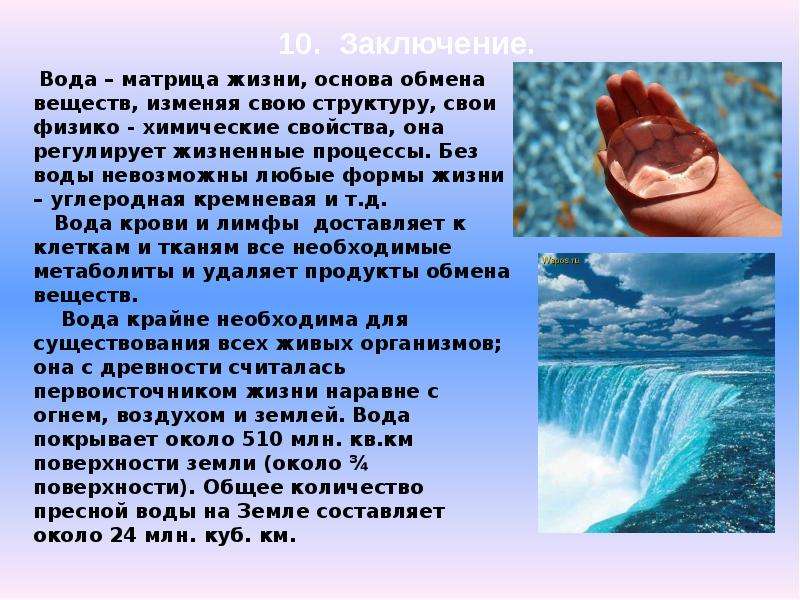 Вода основа жизни проект