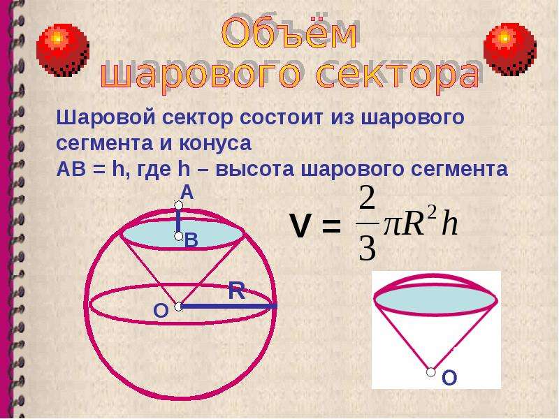 Объем шара презентация 11 класс атанасян