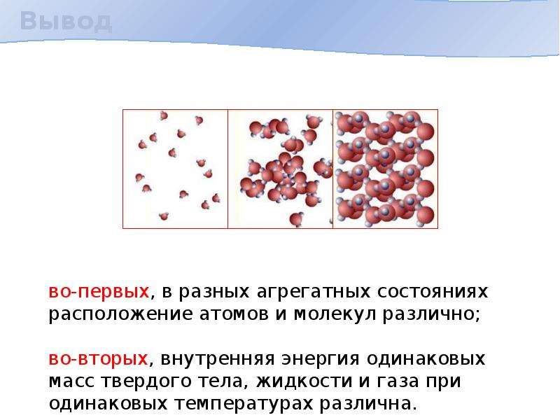 Одинаковом состоянии. Внутренняя энергия в разных агрегатных состояниях. Расположение молекул в различных агрегатных состояниях. Расположение веществ в разных агрегатных состояниях. Расположение молекул в агрегатных состояниях.