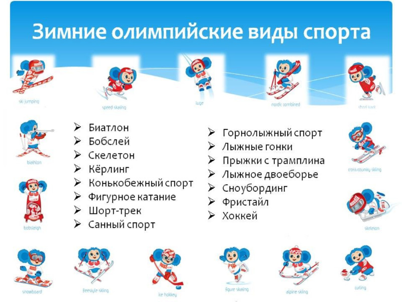 Зимние олимпийские виды спорта , слайд №2