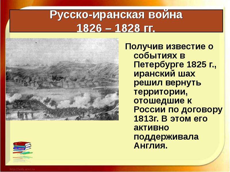 Русско иранская война при николае 1 карта