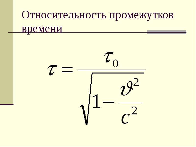 Элементы теории относительности презентация