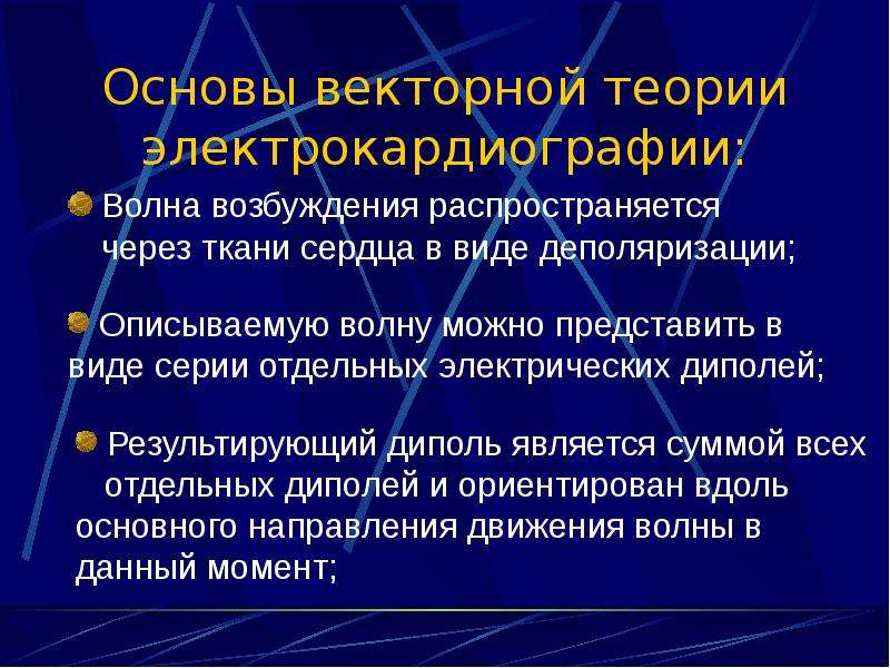 Волна возбуждения. Векторная теория происхождения ЭКГ. Электрокардиография. Распространение волн возбуждения.. Векторная теория возбуждения в сердце. Методы исследования электрической активности сердца.