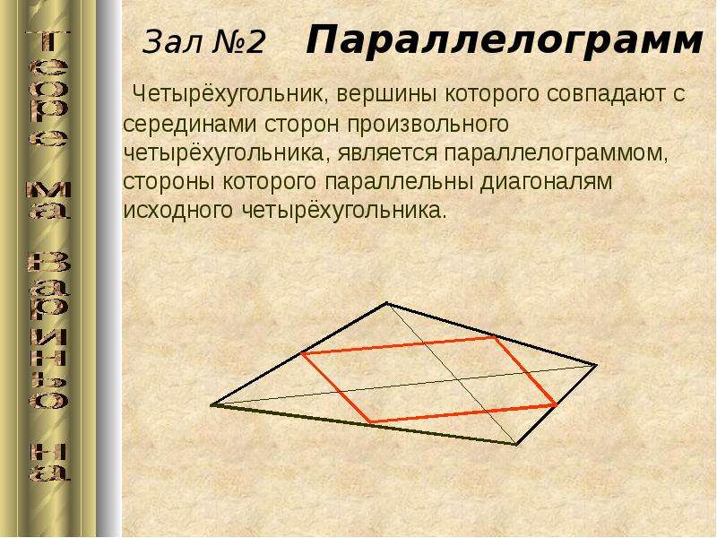 Параллельные диагонали. Параллельность диагоналей.