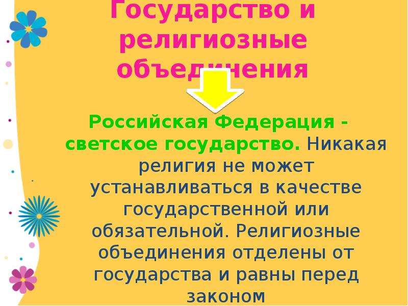 Религиозные объединения отделены от государства. Государство и религиозные объединения. Религиозные объединения не отделены от государства. Религиозные объединения отделены от гос ва. Объединения равны перед законом.