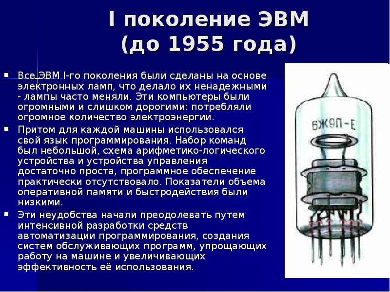 Презентация истории эвм