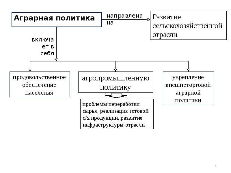 Сельская политика. Аграрная политика государства. Основные направления государственной аграрной политики:. Сущность государственной аграрной политики. Аграрная экономическая политика государства.