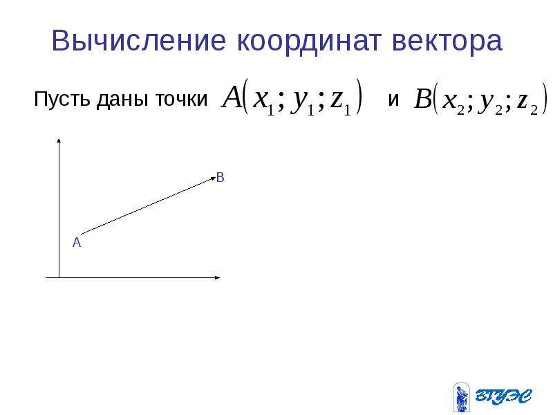 Как найти середину вектора. Вычисление координат вектора. Формула вычисления координат вектора. Как вычислить координаты вектора. Связь между координатами векторов и координатами точек.