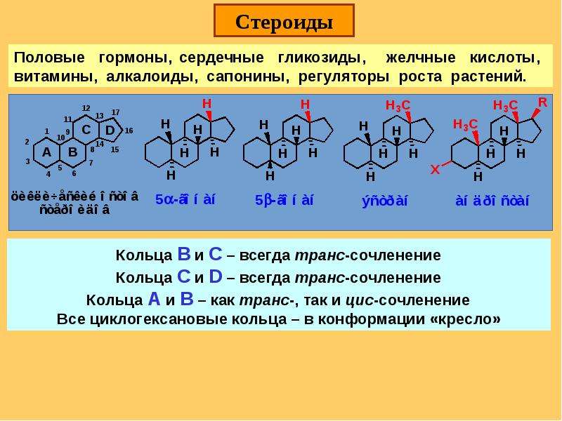 Презентация по химии стероиды