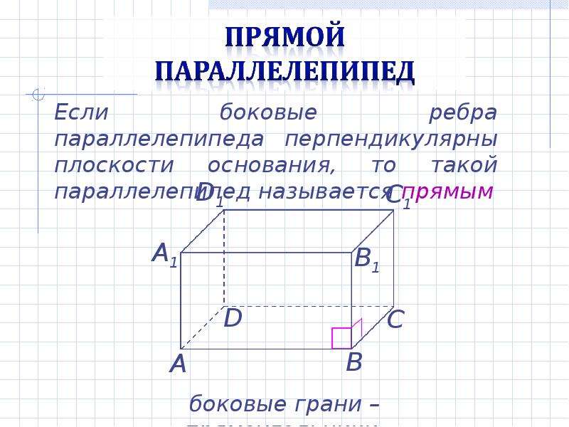 Презентация по геометрии 9 класс параллелепипед