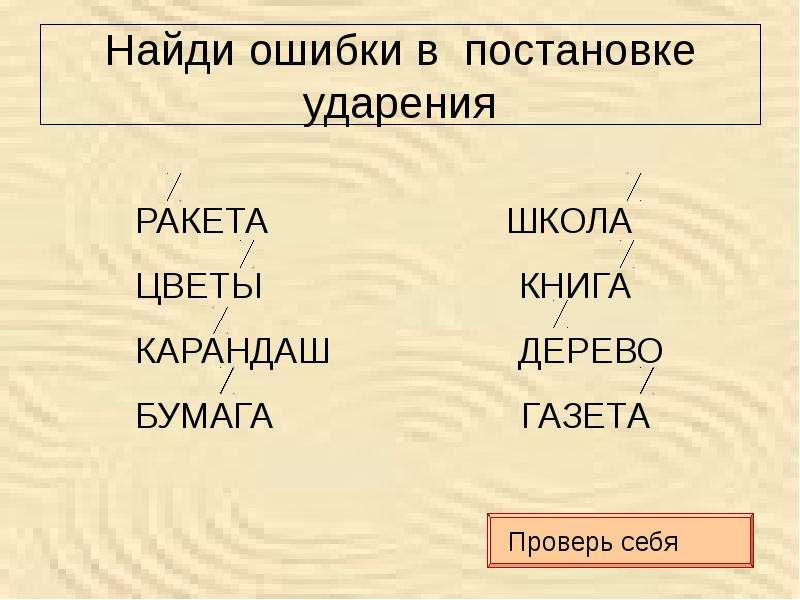 Ошибки в постановке ударения. Слова с ударением первый класс. Ошибки в ударениях. Ударение в словах в первом классе.