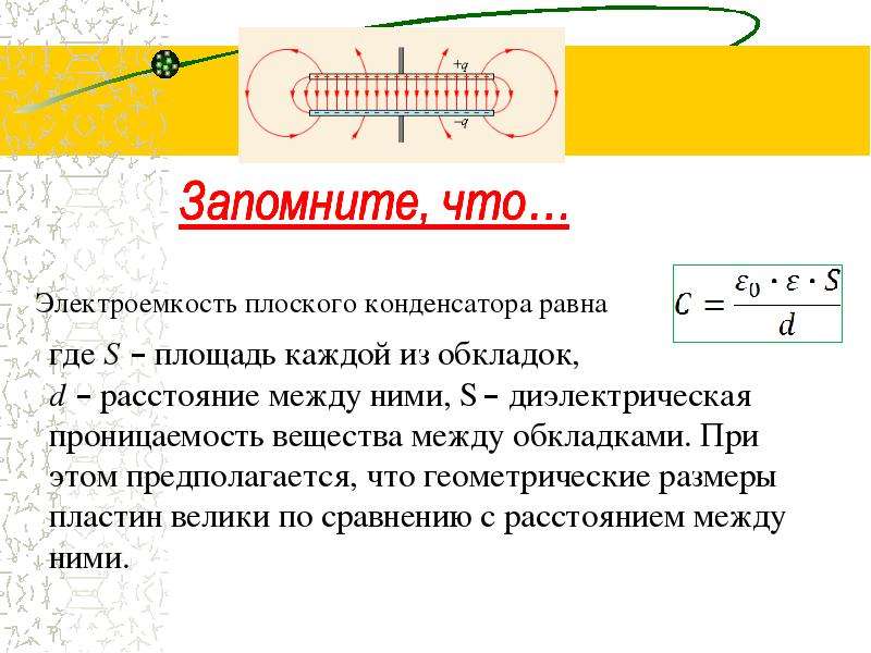 Презентация по теме электроемкость 10 класс