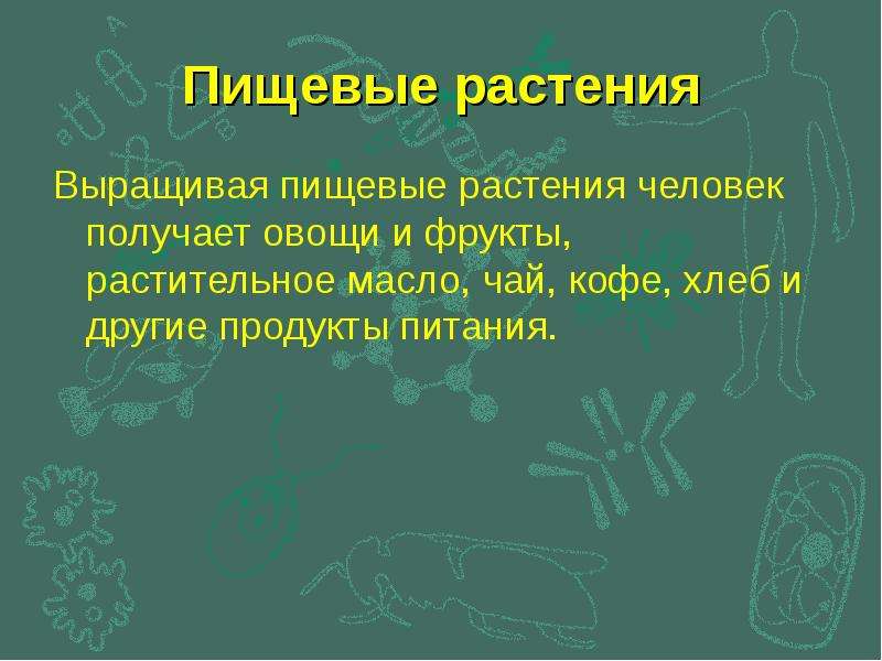 Презентация по биологии 7 класс растения и человек