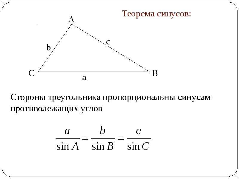 Теорема синусов презентация