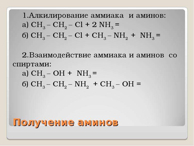 Амины презентация по химии