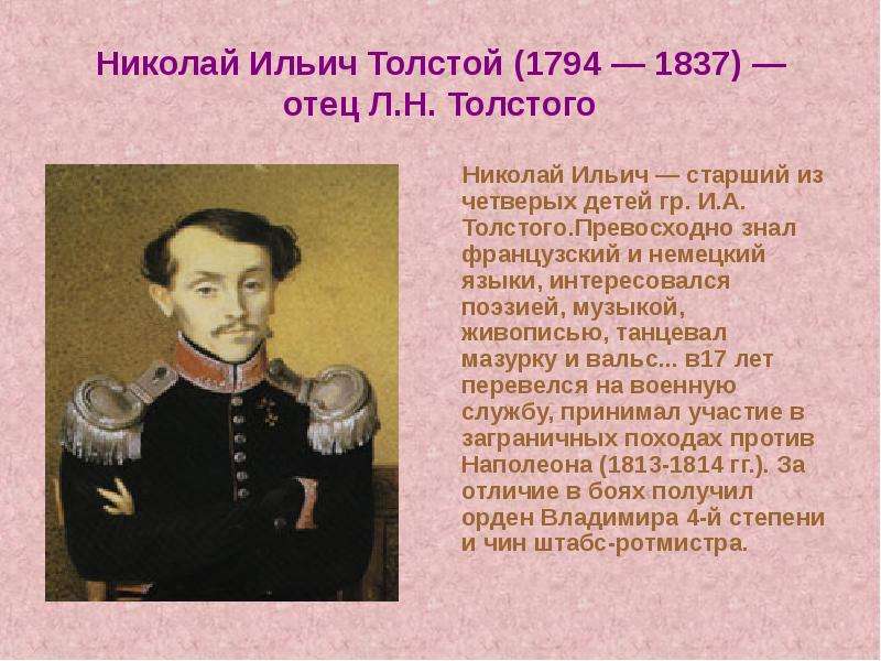 Николай толстой презентация