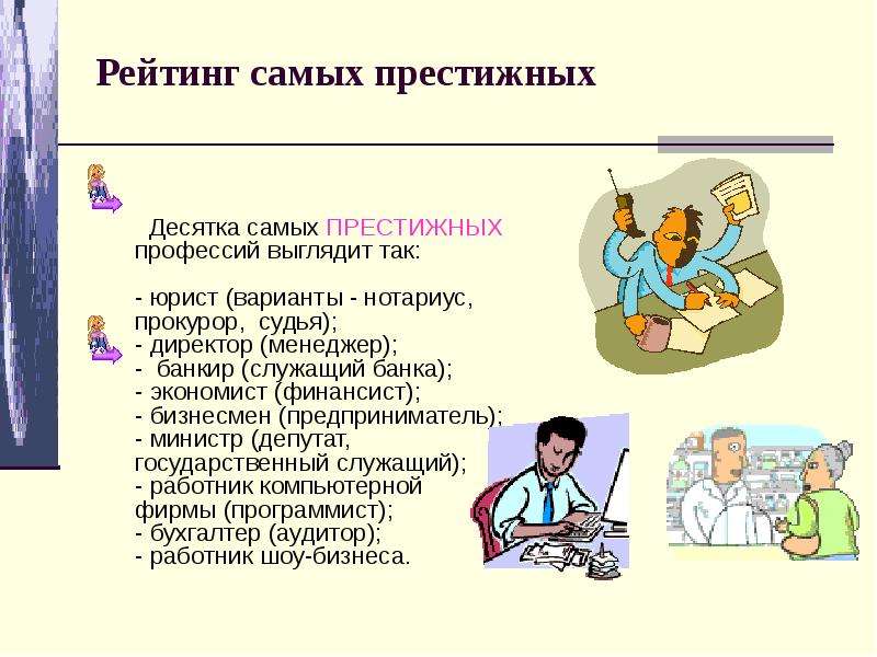 Презентация на тему современные профессии