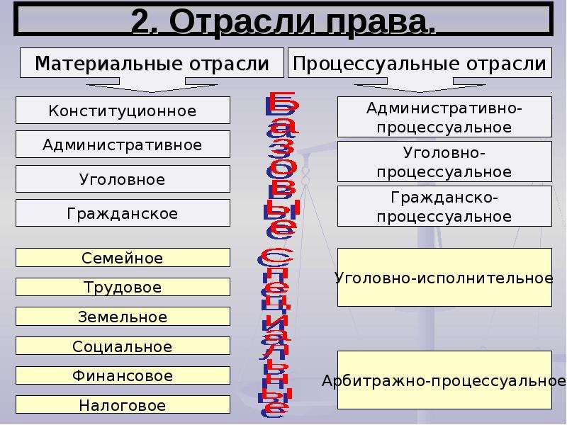 Презентация по обществознанию 10 класс процессуальные отрасли права боголюбов