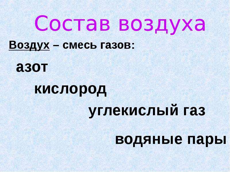 Воздух природная смесь газов проект