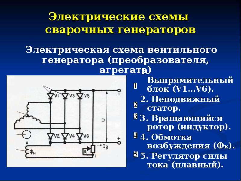 Сварочный генератор схема. Вентильные сварочные генераторы. Вентильные преобразователи. Сварочный Генератор постоянного тока. Схема сварочного генератора.