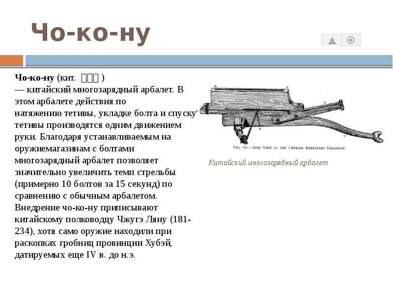 Китайский арбалет чокону чертежи