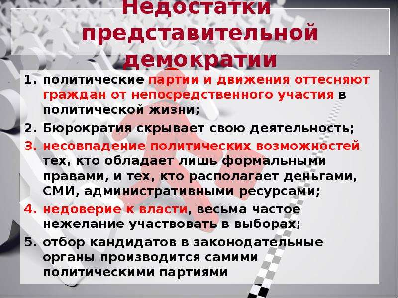 Политическое участие граждан в демократическом. Плюсы прямой демократии. Минусы представительной демократии. Проблемы представительной демократии. Недостатки представительной демократии.