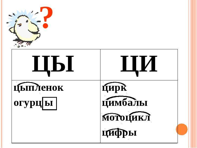 Буквы и ы после ц 5 класс презентация и конспект