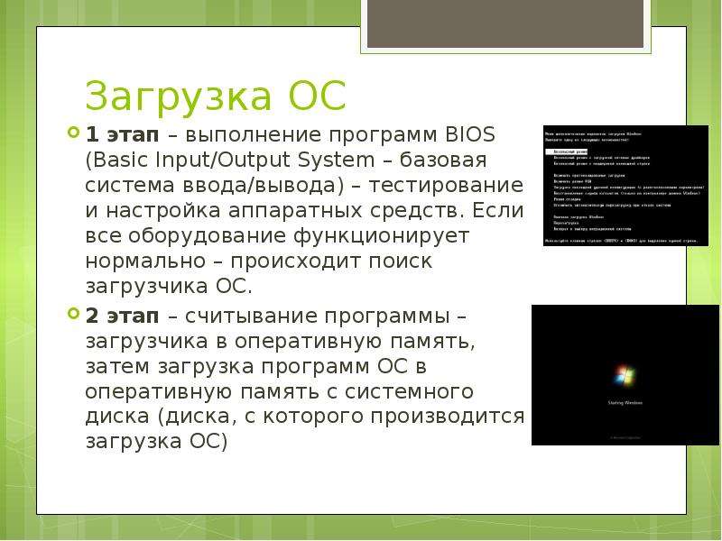 Этапы загрузки ОС кратко. Стадии запуска приложения. Загрузка программы. 1 Этап загрузки ПК тестирование.