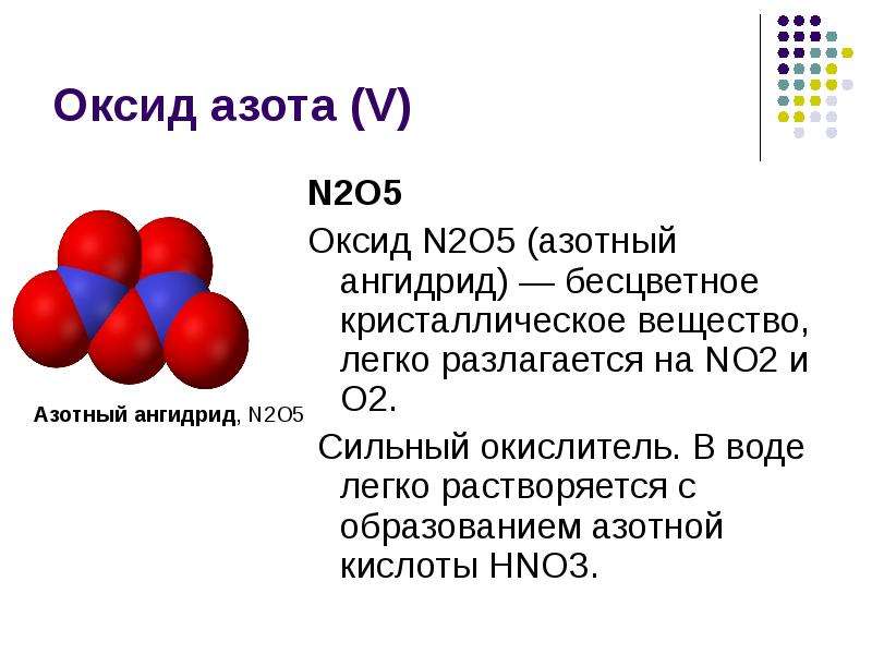 Связь оксида азота 3