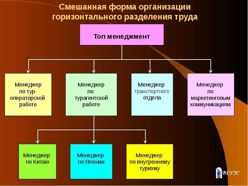 Формы организации системы управления