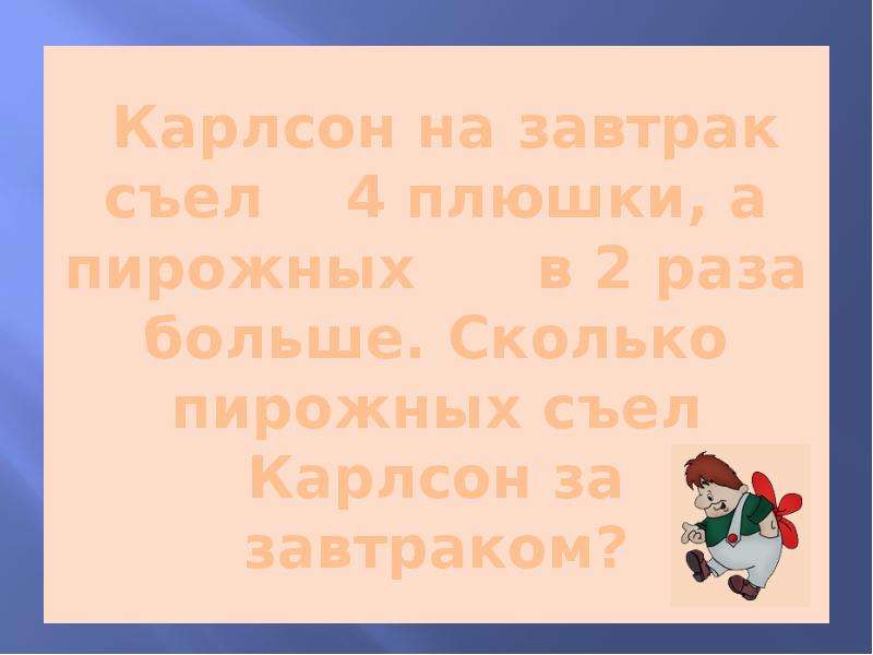 На диаграмме показано сколько плюшек карлсон съедал