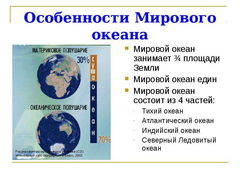 Какой океан занимает второе место на земле