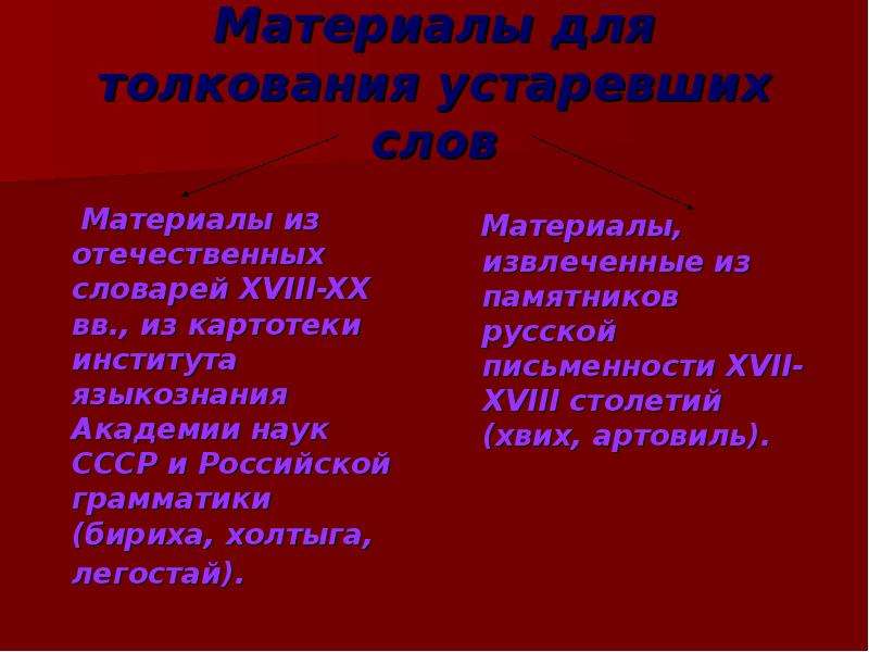 Устаревшие слова как живые свидетели истории 7 класс презентация