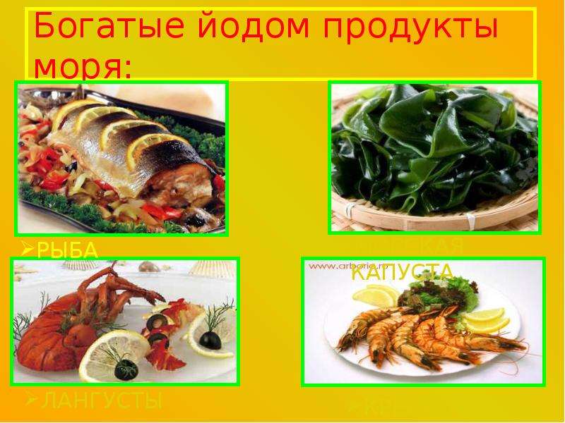 Продукты богатые йодом картинки