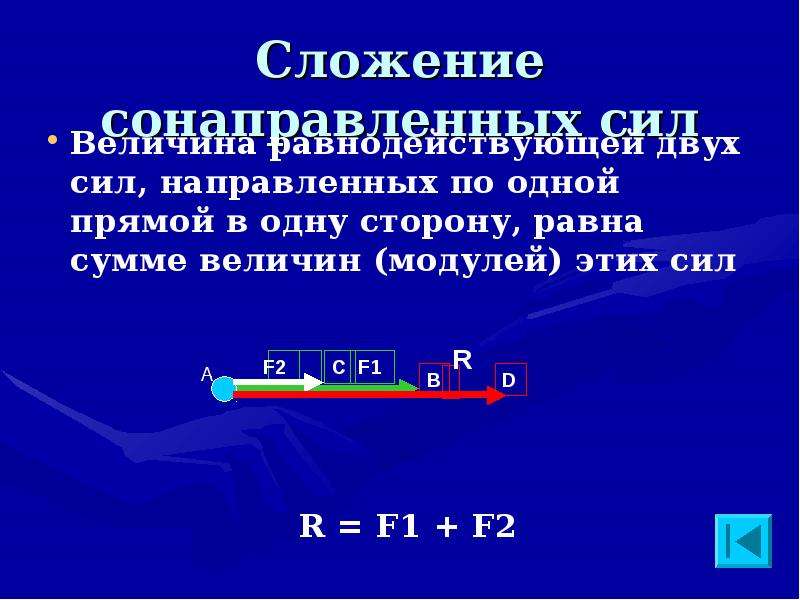 Физика 7 класс сложение двух сил. Сложение двух сил формула. Сложение двух сил направленных по одной прямой равнодействующая. Сложение сил равнодействующая сила. Сложение 2 сил направленных по одной прямой равнодействующая сил.