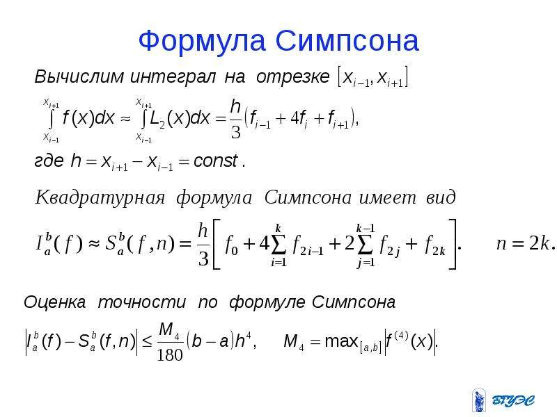 Формула симпсона презентация