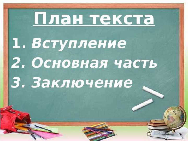 Какие бывают планы текста