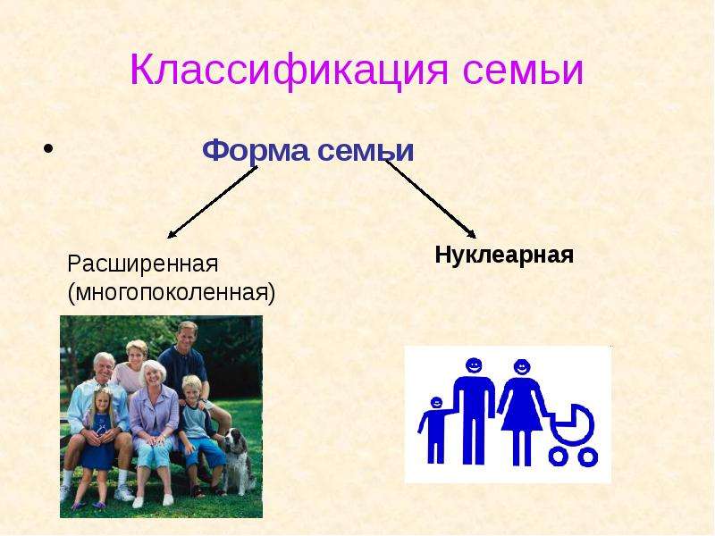 Классификация семей презентация