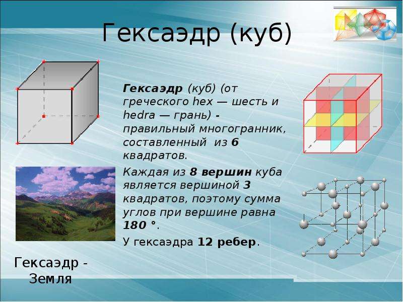 Презентация на тему куб 10 класс