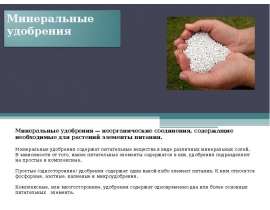 Минеральные удобрения