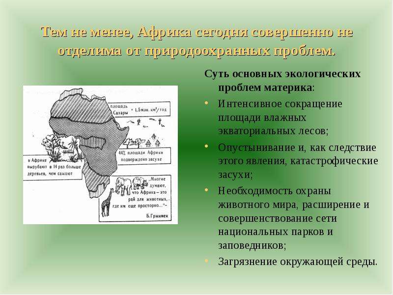 Экологические проблемы африки презентация