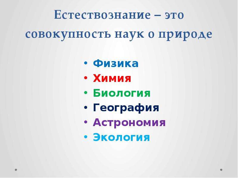 Оформите схему естествознание синтез наук