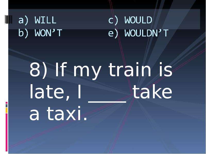 Take a later train