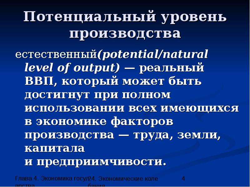 Потенциальный уровень. Потенциальный уровень производства это. Потенциальный естественный уровень производства это. Естественный уровень ВВП. Потенциальный уровень ВВП.