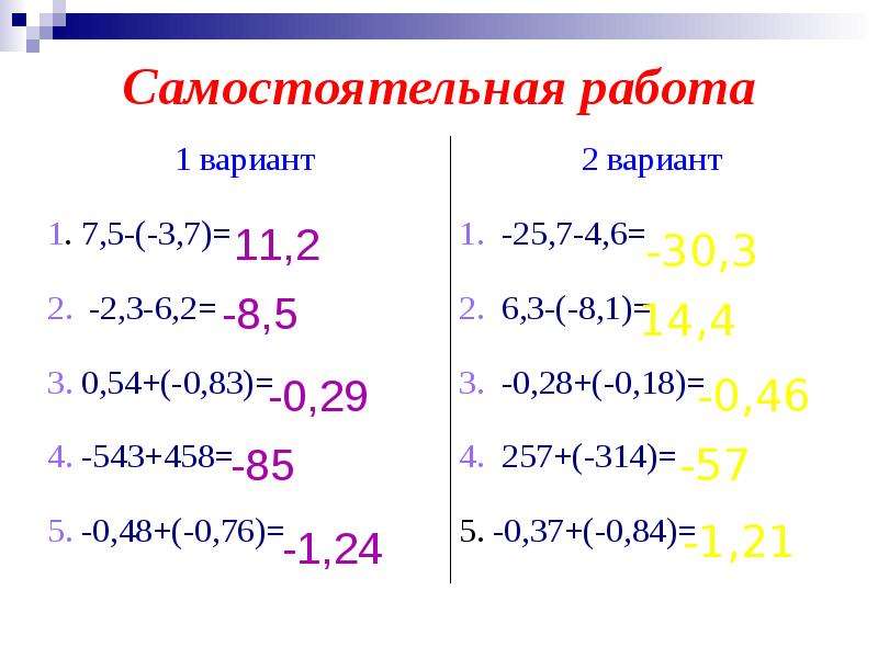 Вычитание рациональных чисел уравнения. Формулы вычитания чисел с разными знаками. Вычитание чисел с разными знаками 6 класс правила.