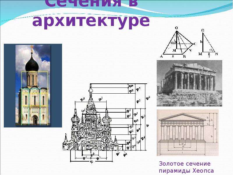 Золотое сечение в архитектуре презентация