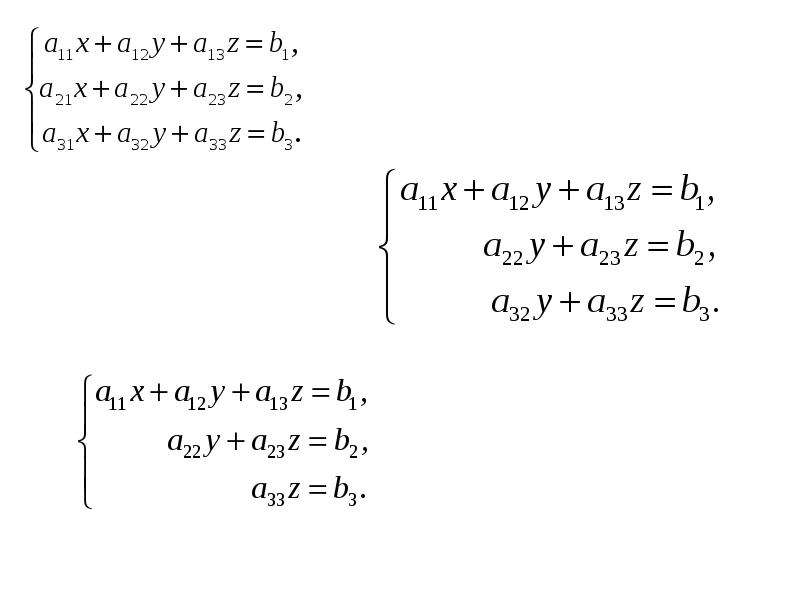 Решение систем линейных уравнений с тремя переменными - презентация по Алгебре_, слайд №5