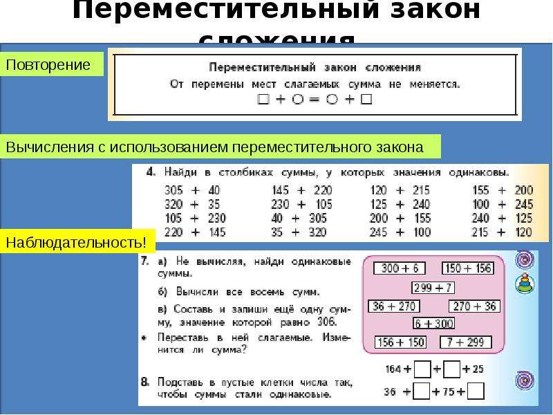 Контрольная сложение натуральных чисел. Переместительный закон сложения. Переместительный закон 3 класс. Законы сложения 3 класс. Переместительное свойство сложения примеры.